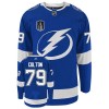 Miehille NHL Tampa Bay Lightning Pelipaita Ross Colton 79 Adidas Stanley Cup 2022 Sininen Authentic